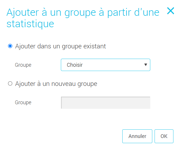 Ajouter à un groupe à partir d'une statistique